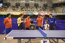 Exhibition matches Ambassador, Ms.Fujii vs YOSHIMOTO ENTERTAINER